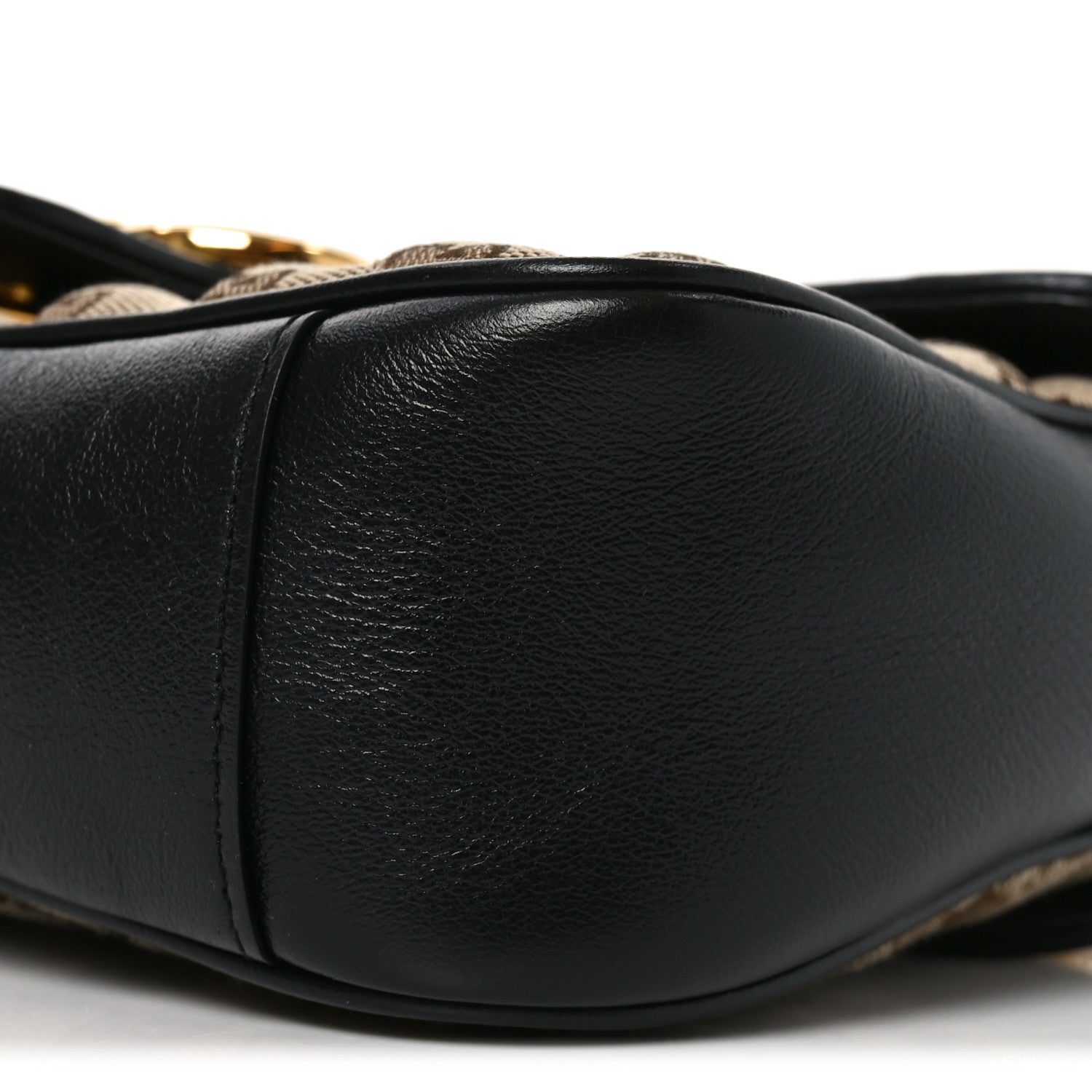 Monogram Matelasse Diagonal Small GG Marmont Shoulder Bag Beige Black