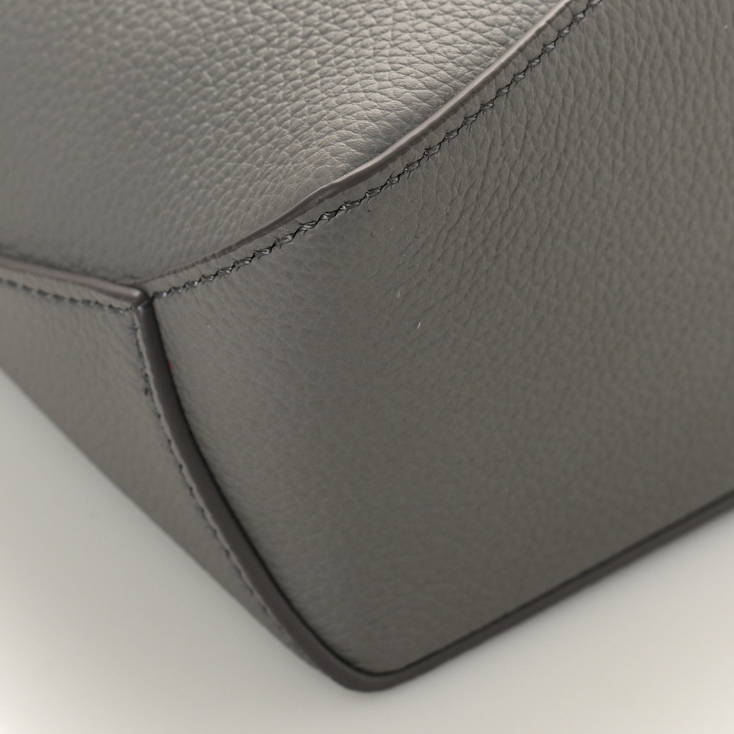 Soft Grained Calfskin Mini Puzzle Edge Bag Gunmetal