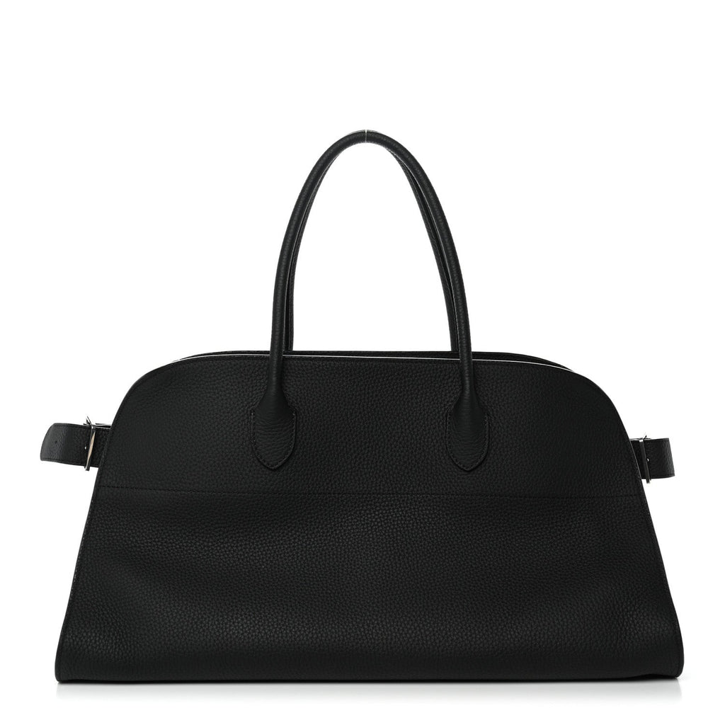 Matte Grained Calfskin EW Margaux Black
