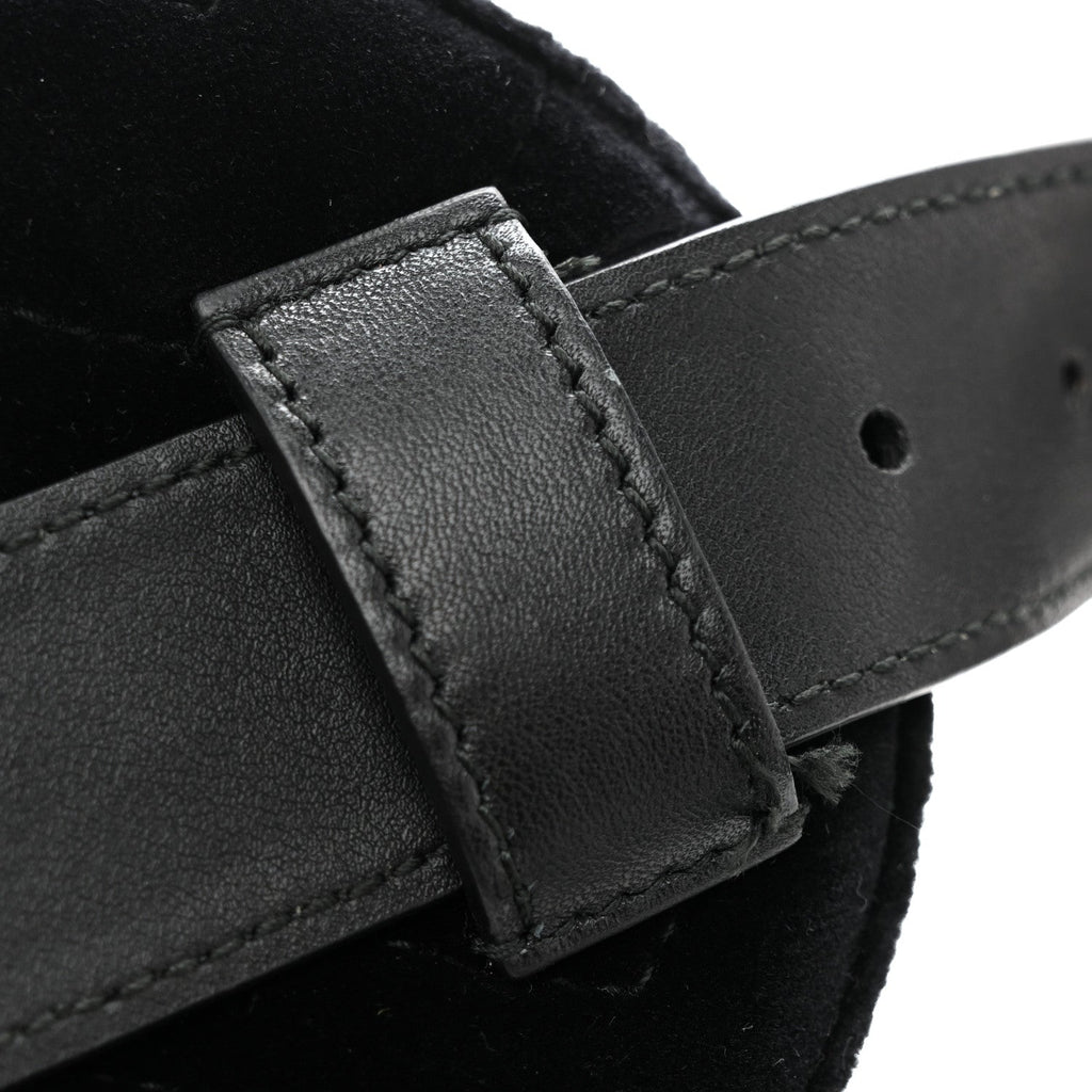 Velvet Matelasse GG Marmont Belt Bag 75 30 Black