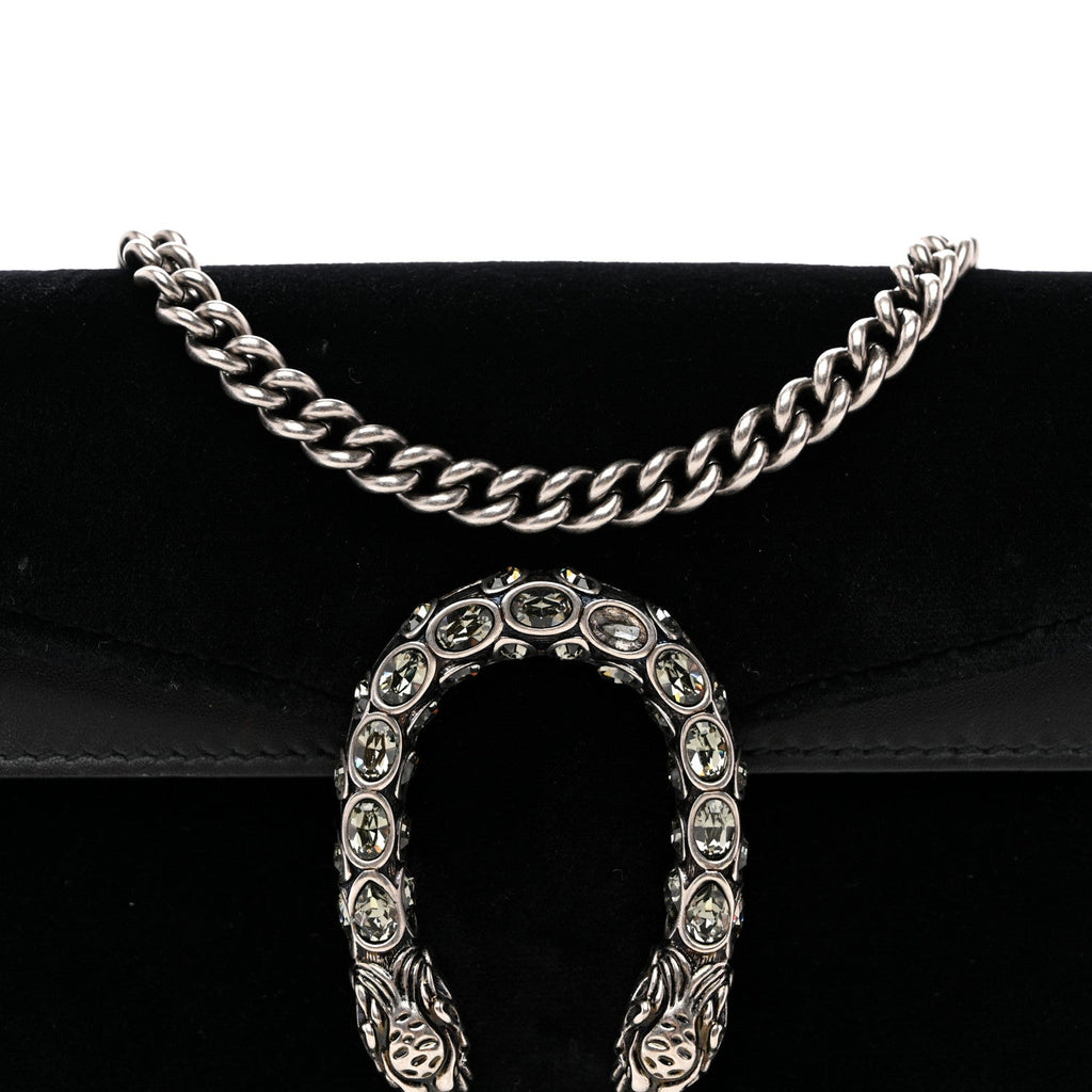 Suede Super Mini Dionysus Shoulder Bag Black