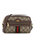 GG Supreme Monogram Web Mini Ophidia Shoulder Bag Brown