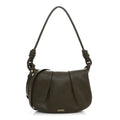 Shiny Nappa Calfskin Paseo Satchel Dark Khaki