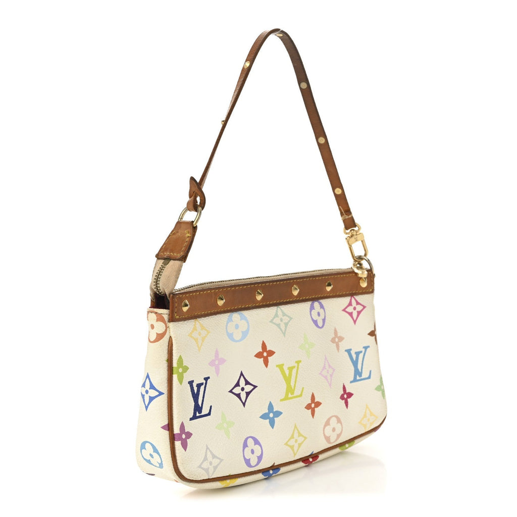 Monogram Multicolor Pochette Accessories White
