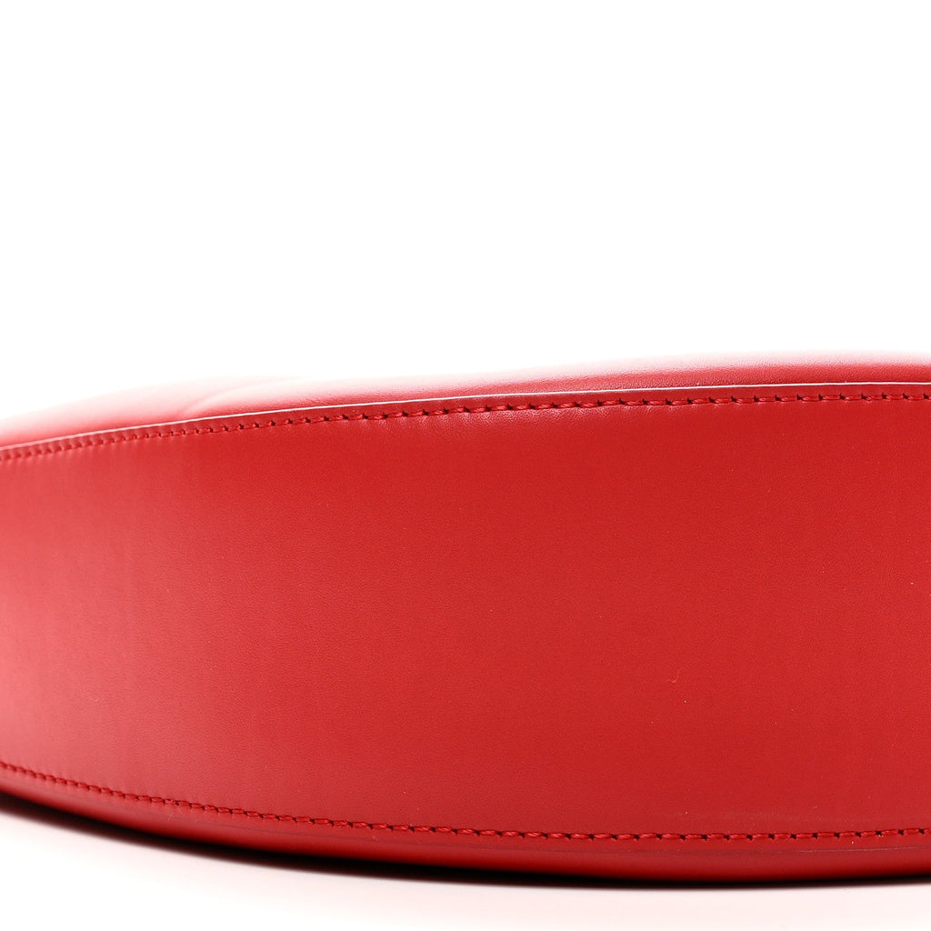 Satin Calfskin Jacquard Luna Bag Scarlet Red