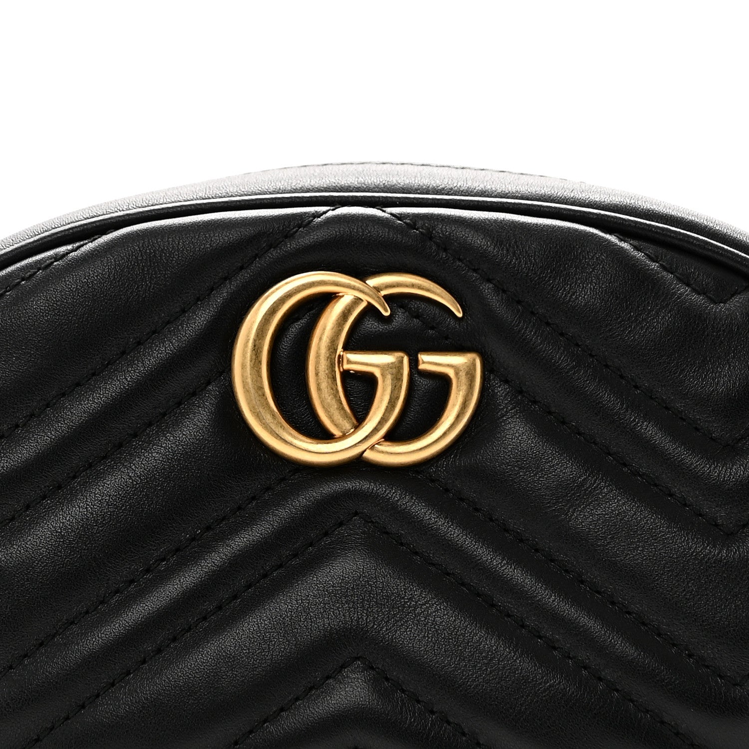 Calfskin Matelasse GG Marmont Belt Bag 85 34 Black