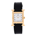 Stainless Steel Epsom 21mm Heure H Hour Quartz Watch Noir