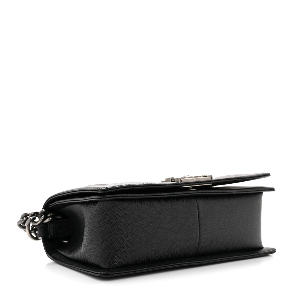 Caviar Quilted Medium Boy Flap Black