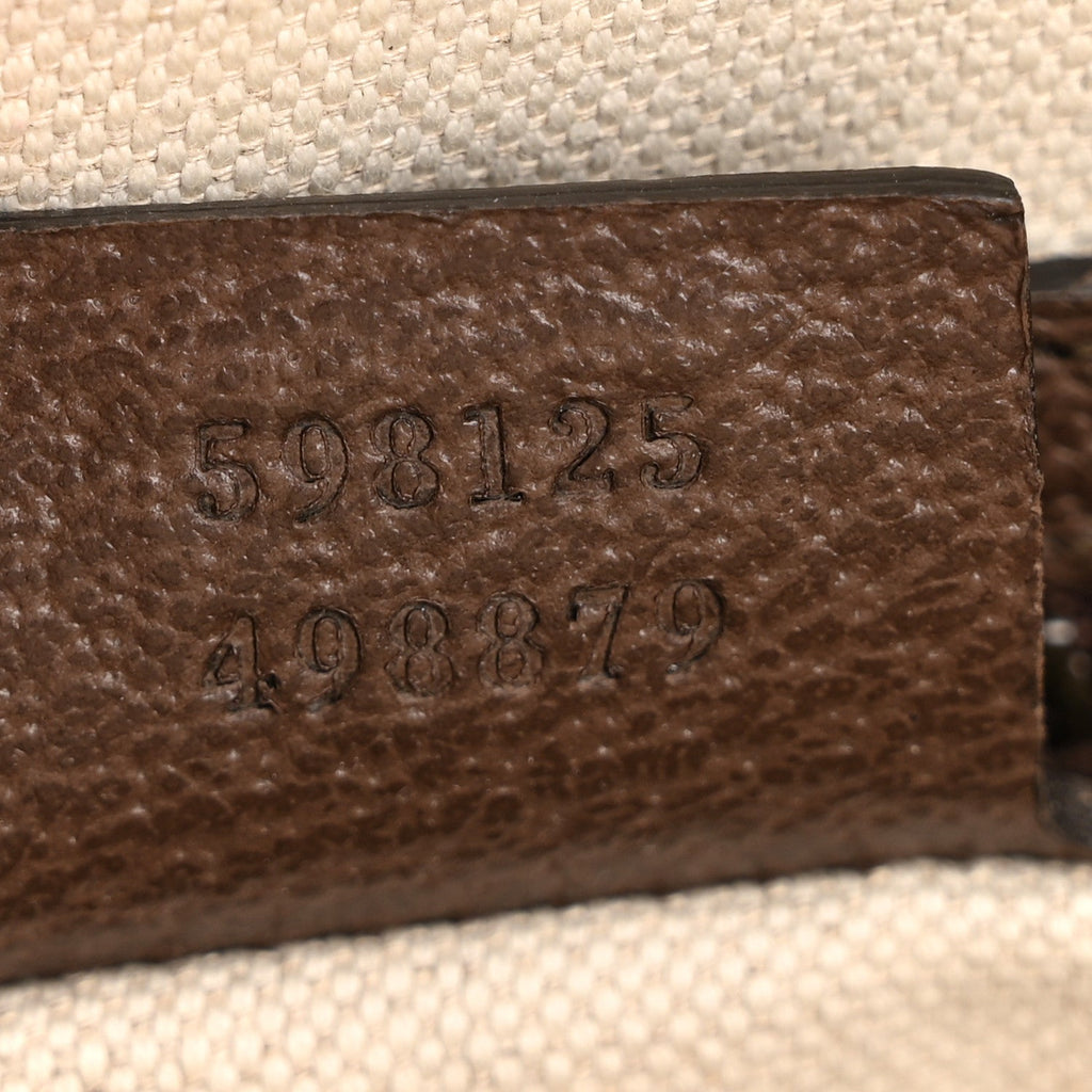 GG Supreme Monogram Web Small Ophidia Half Moon Hobo Brown
