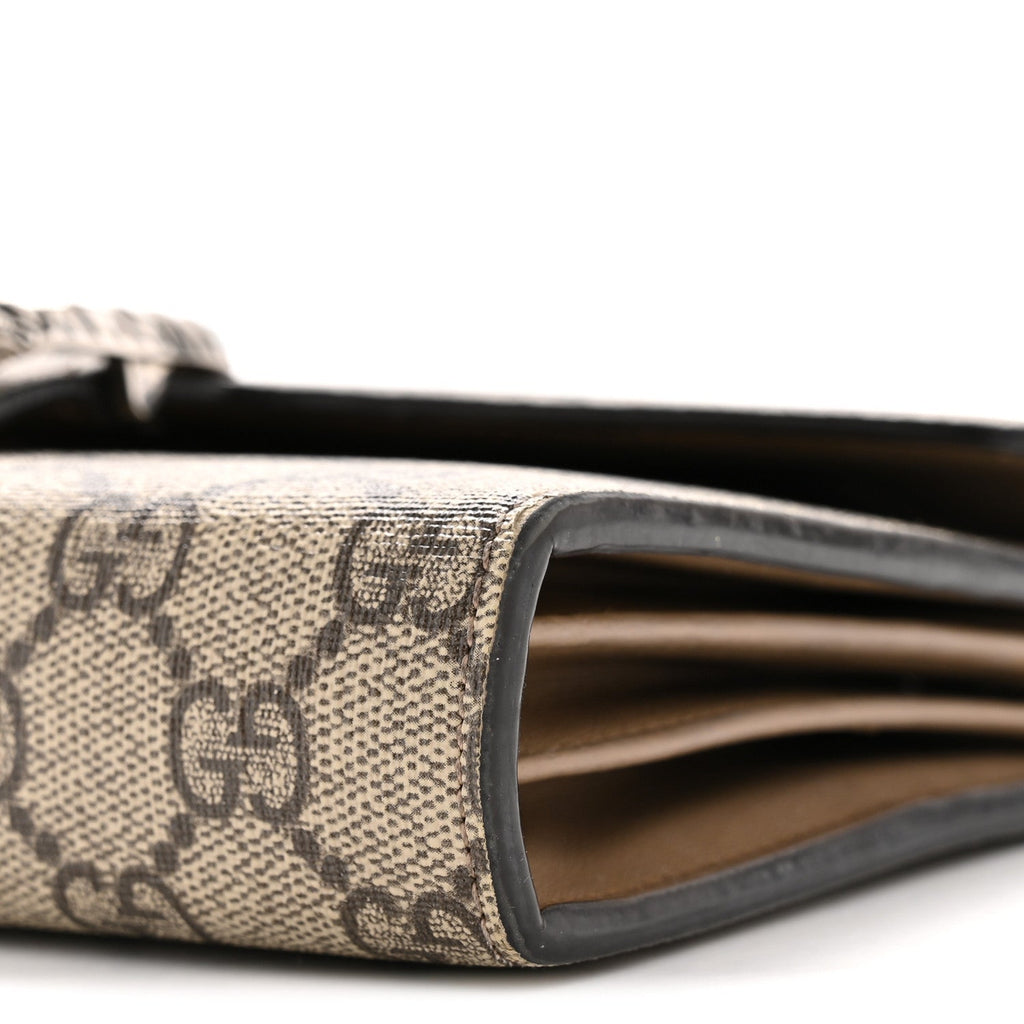 GG Supreme Monogram Mini Dionysus Chain Wallet Beige Taupe