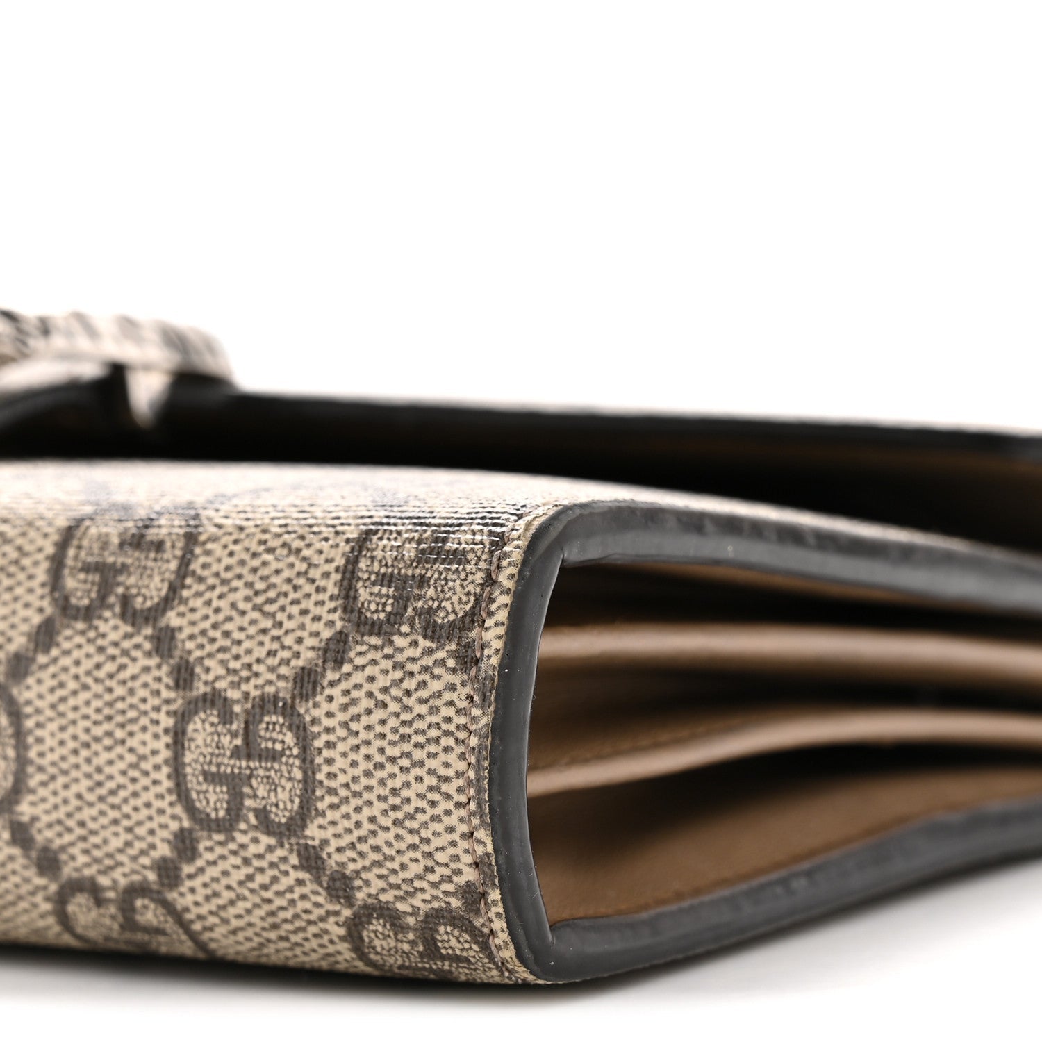 GG Supreme Monogram Mini Dionysus Chain Wallet Beige Taupe