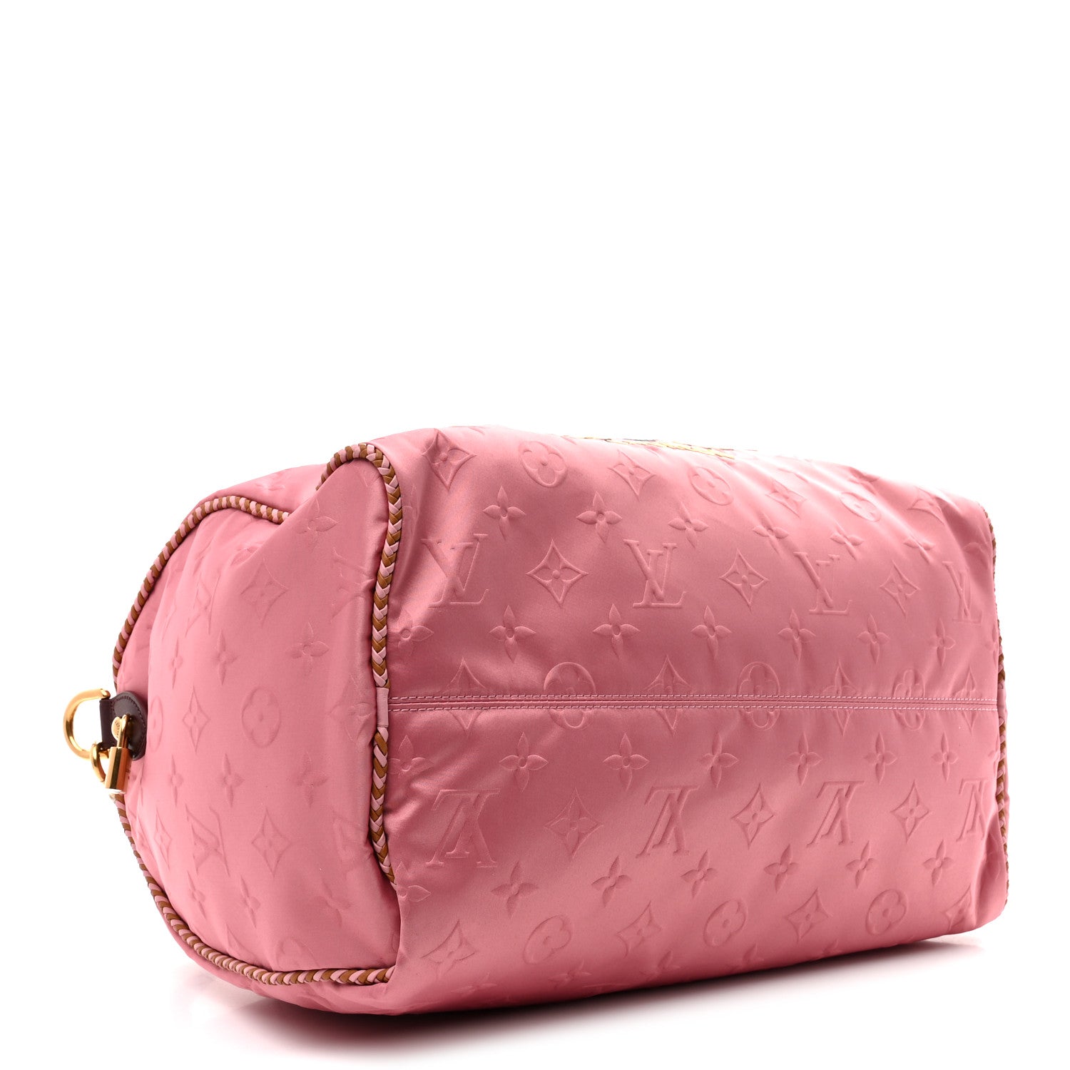 Satin Monogram Paris Tokyo Embroidered Speedy P9 Bandouliere 40 Dark Pink