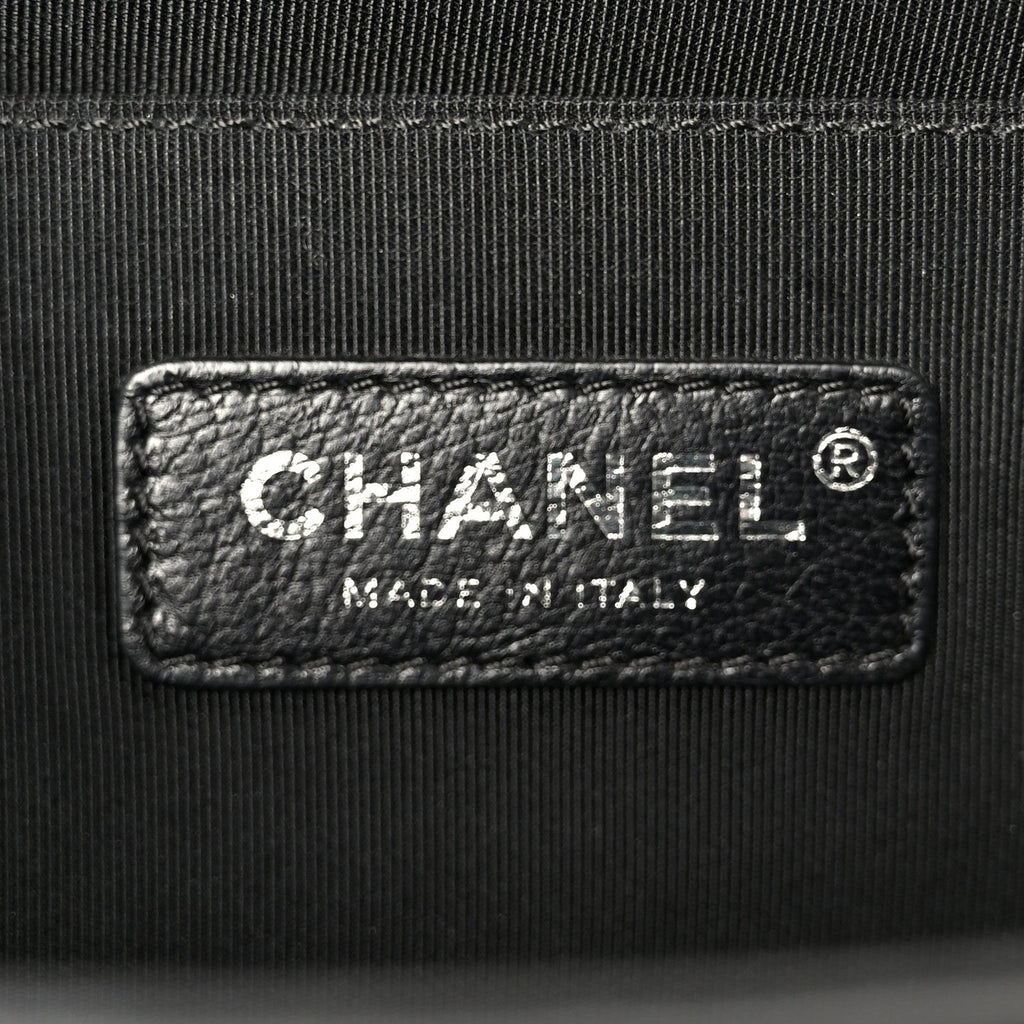 Calfskin Quilted Medium Boy Flap Black