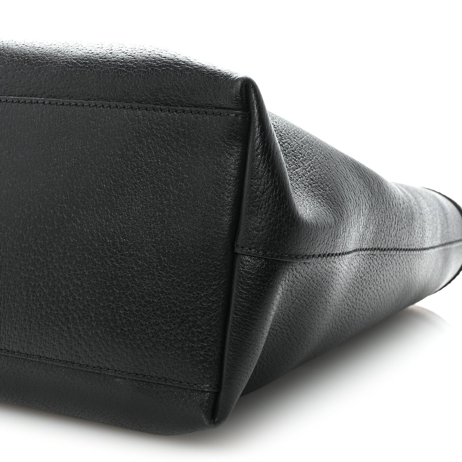 Textured Calfskin Web Medium Ophidia Shopping Tote Black