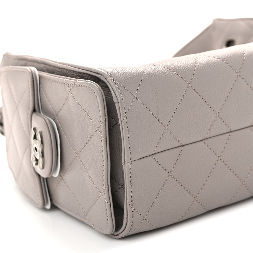 Caviar Quilted Mini Chanel 25 Handbag Dark Grey
