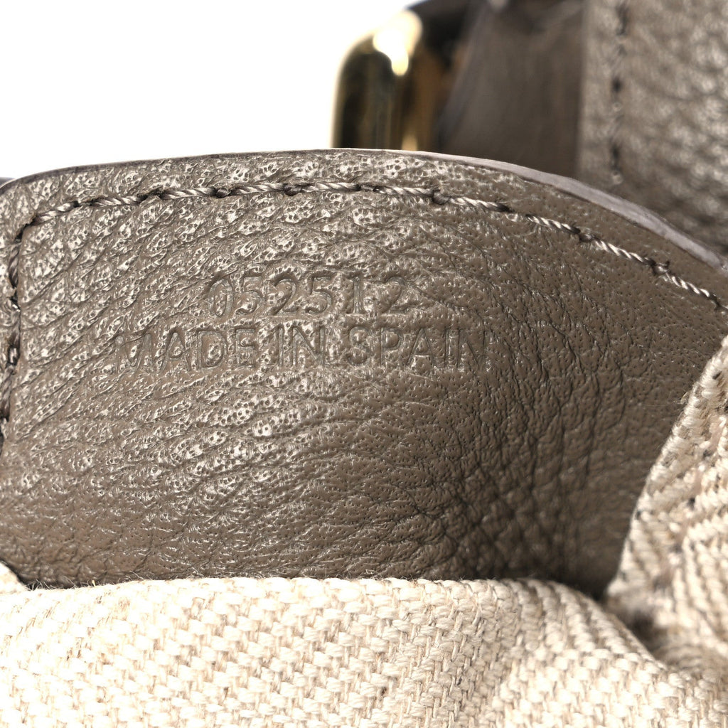 Soft Grained Small Puzzle Edge Bag Taupe