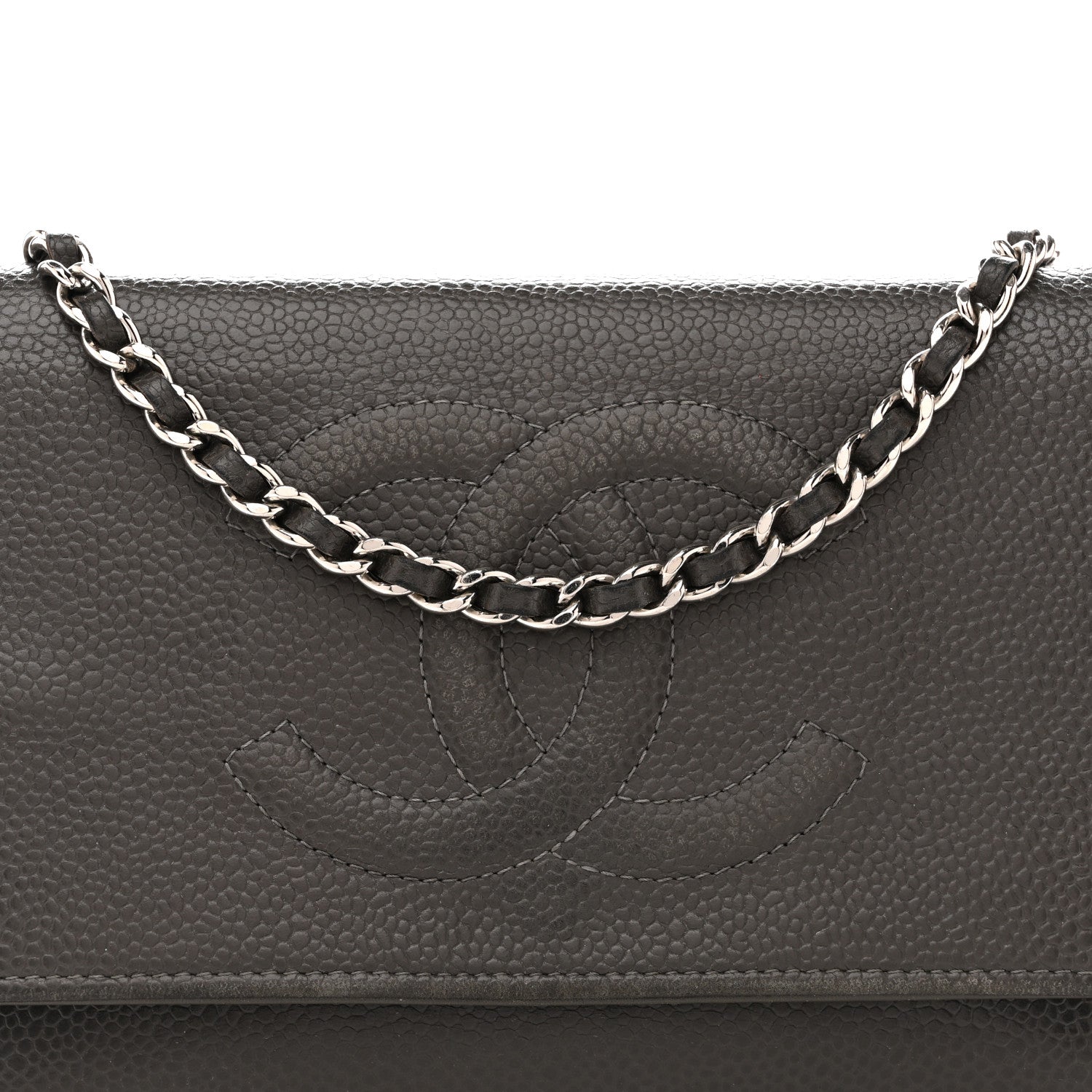Caviar Timeless CC Wallet on Chain WOC Grey