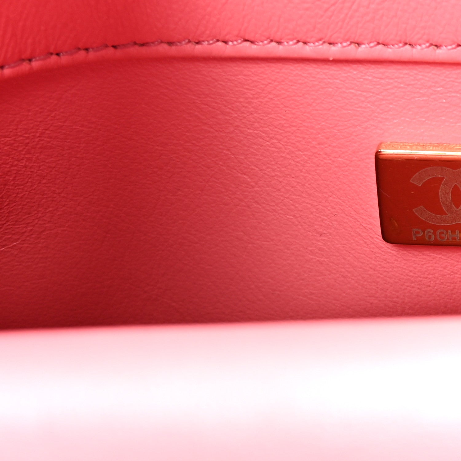 Lambskin Enamel Quilted Pending CC Mini Square Flap Pink