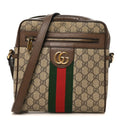GG Supreme Monogram Web Small Ophidia Messenger Bag Brown