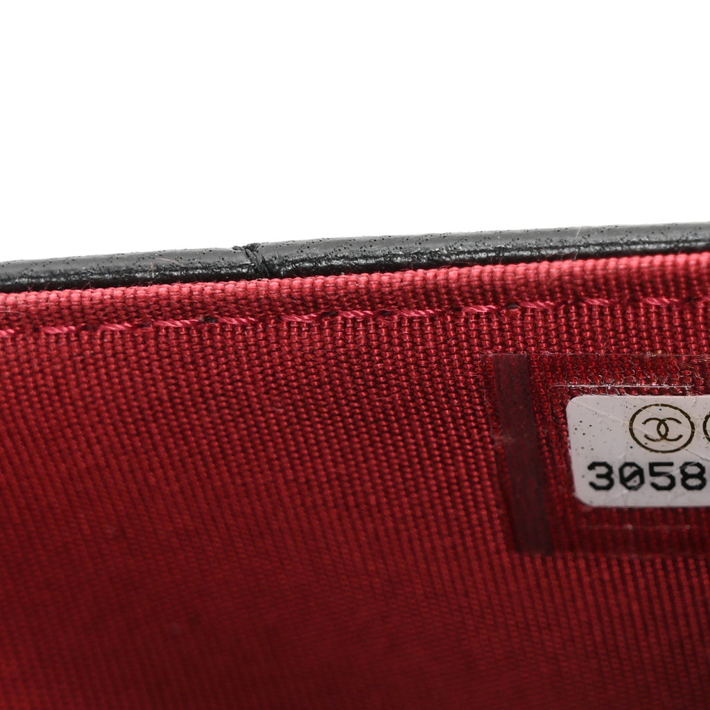 Lambskin Quilted Chanel 19 Wallet On Chain WOC Black