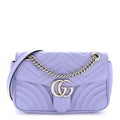 Calfskin Matelasse Small GG Marmont Shoulder Bag Lapis