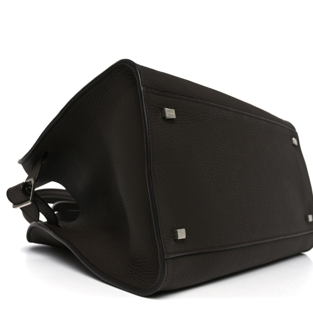 Matte Grained Calfskin Soft Margaux 12 Dark Chocolate