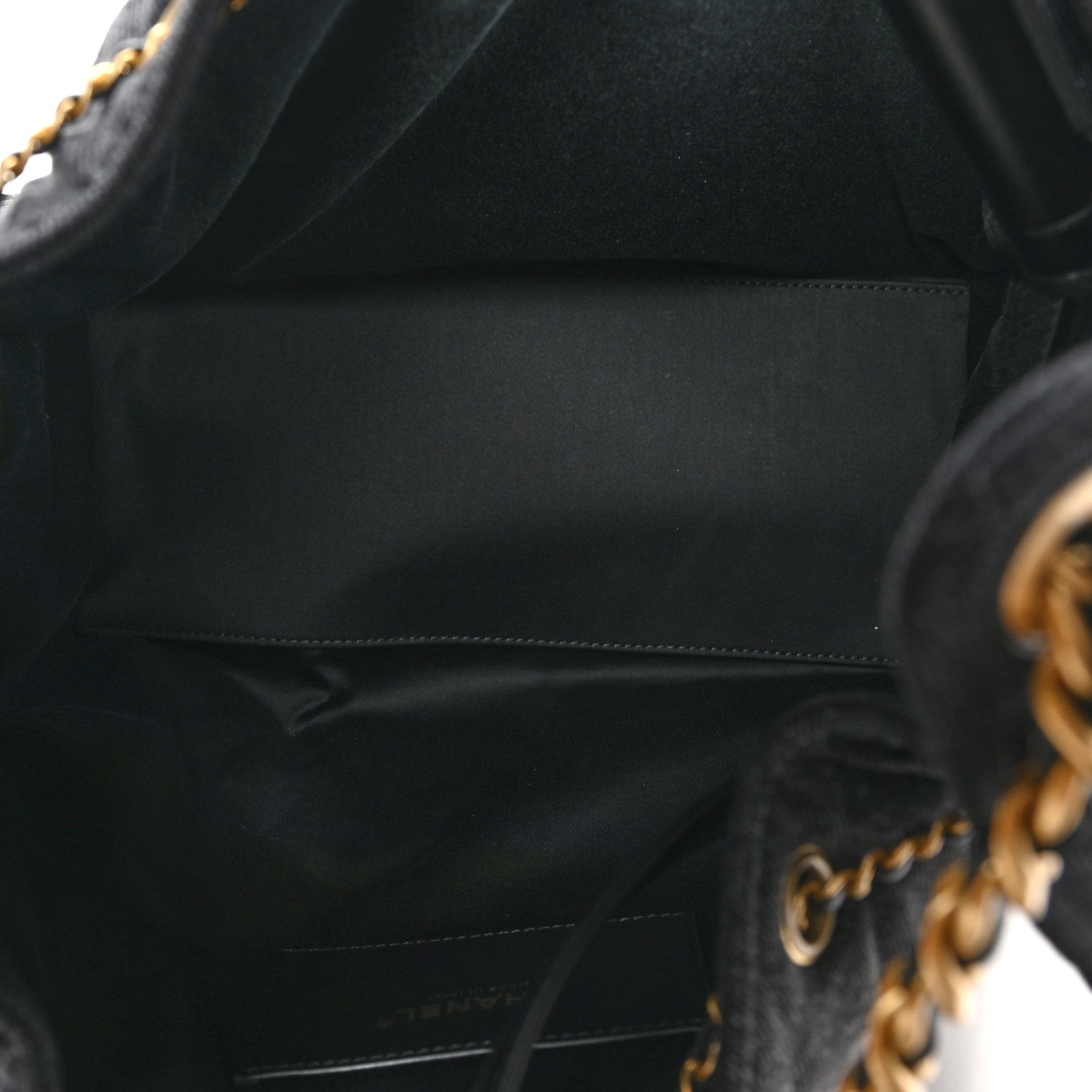 Washed Denim Quilted Medium Chanel 25 Handbag Black