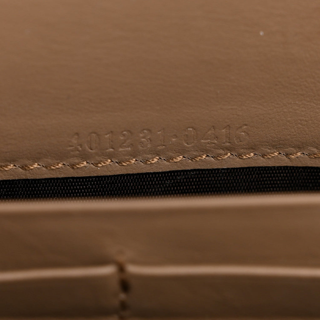 GG Supreme Monogram Mini Dionysus Chain Wallet Beige Taupe