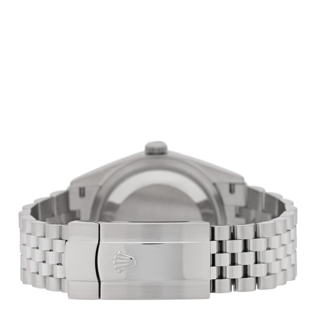 Stainless Steel 18K White Gold Diamond 36mm Oyster Perpetual Datejust Watch Bright Blue 126234