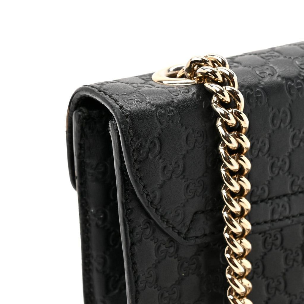 Microguccissima Mini Emily Chain Shoulder Bag Black