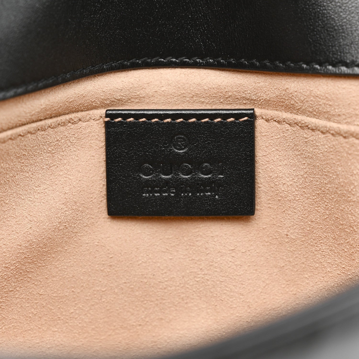 Calfskin Matelasse Mini GG Marmont Shoulder Bag Black