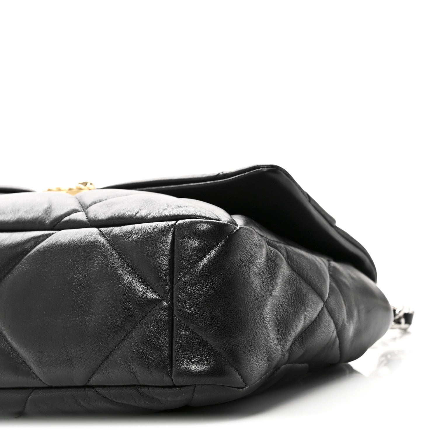 Goatskin Quilted Large Chanel 19 Flap Black