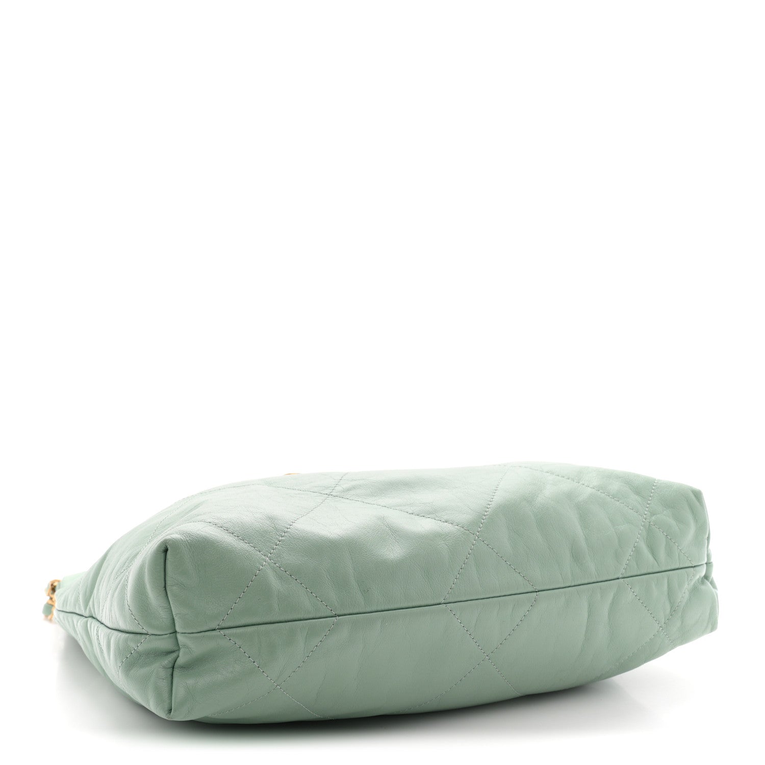 Shiny Calfskin Quilted Small Chanel 22 Light Green