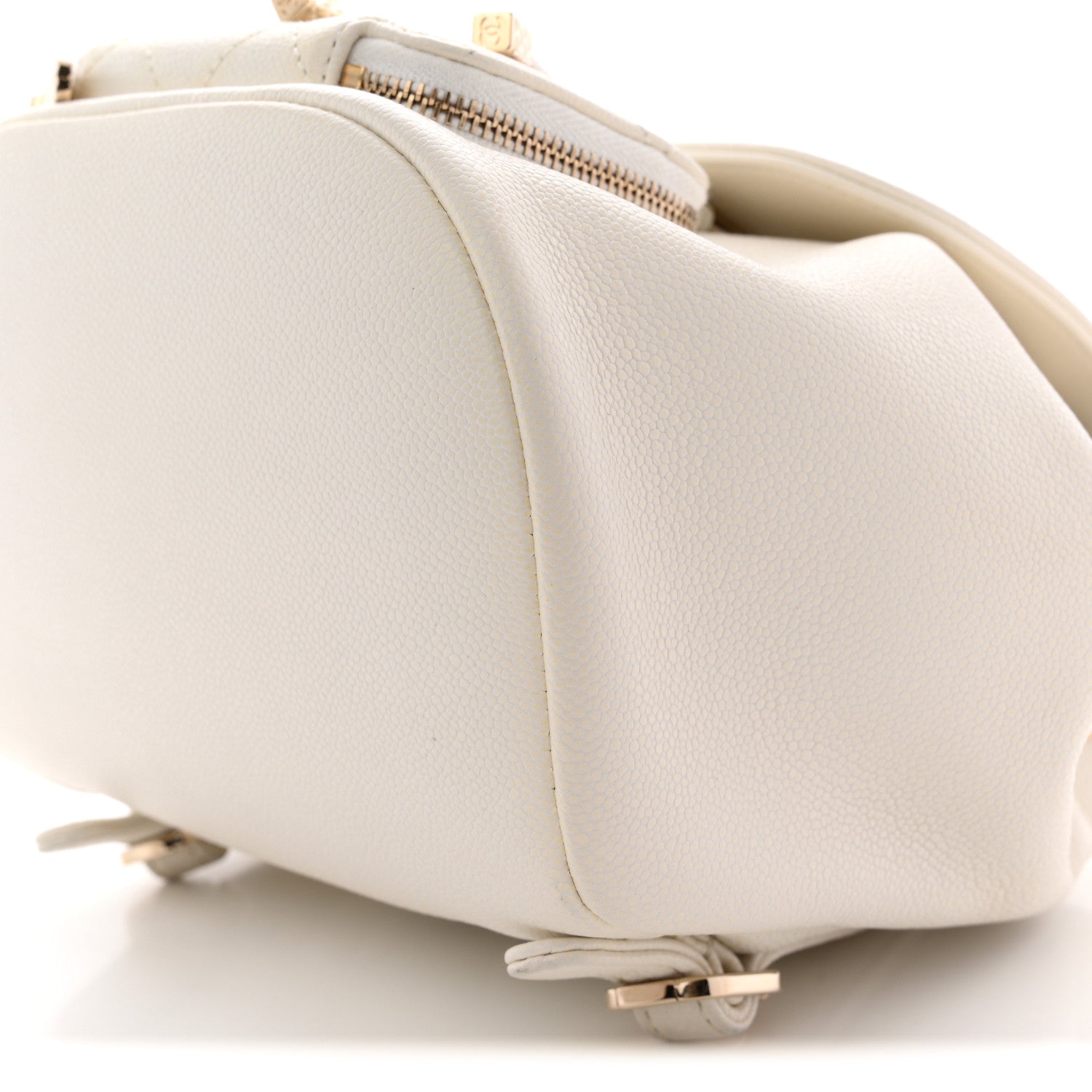 Caviar Quilted Mini Business Affinity Backpack White