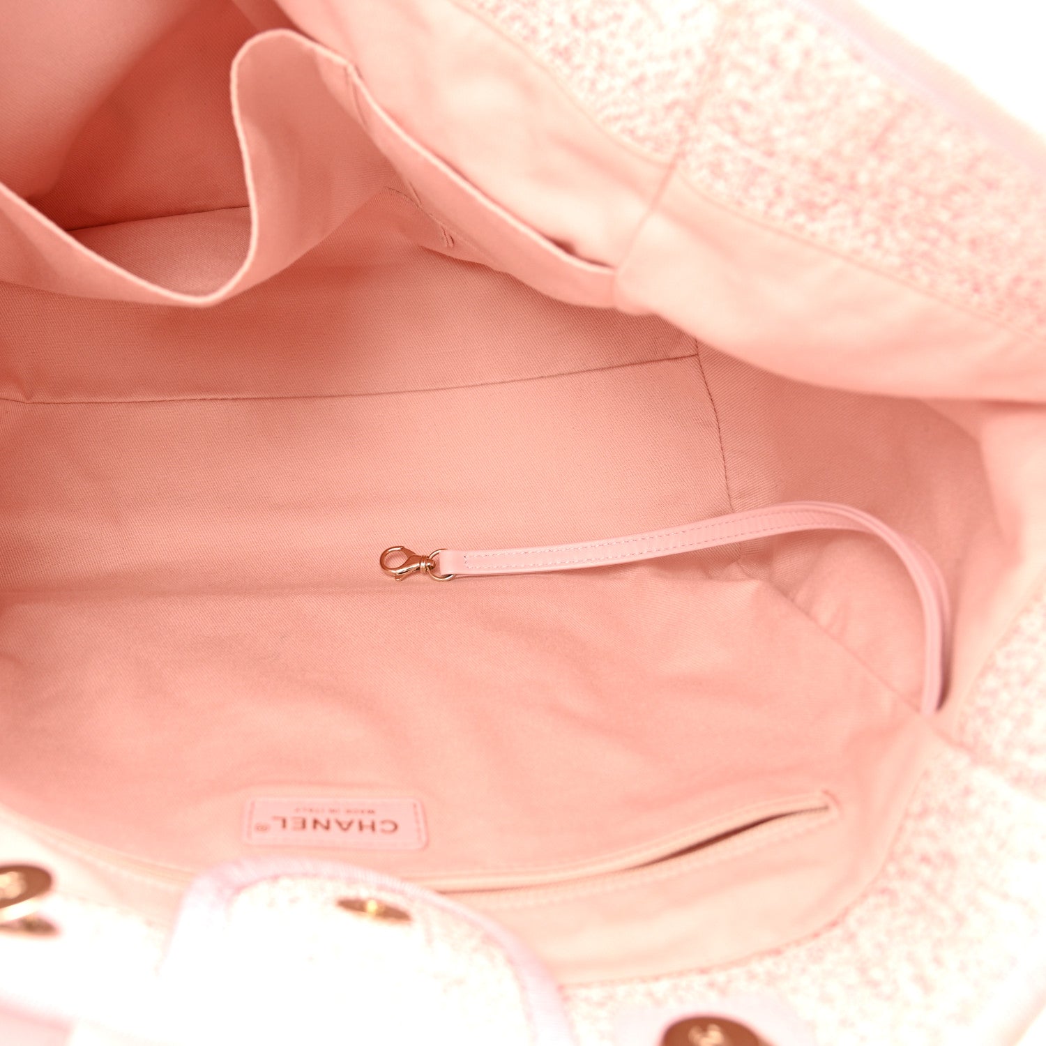 Lurex Boucle Deauville Medium Tote Pink