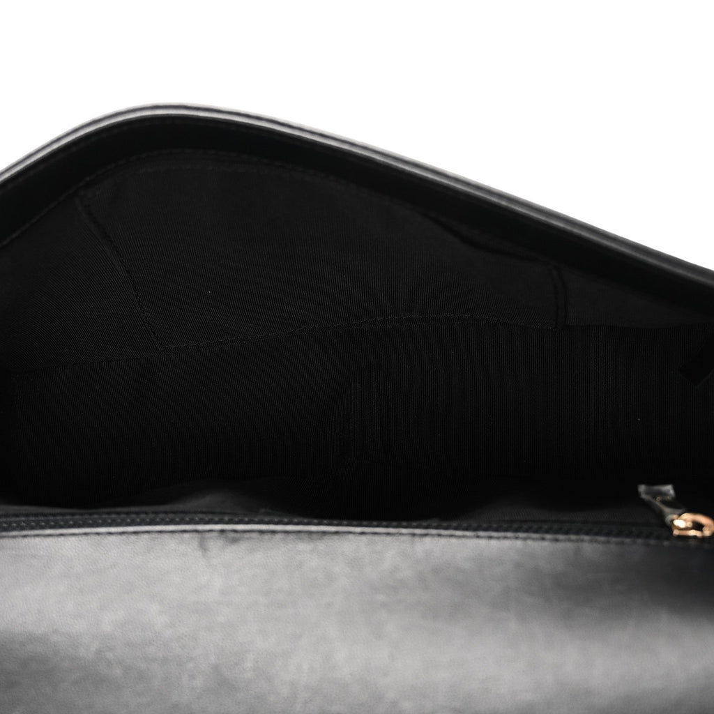 Lambskin Quilted New Medium Boy Flap Black
