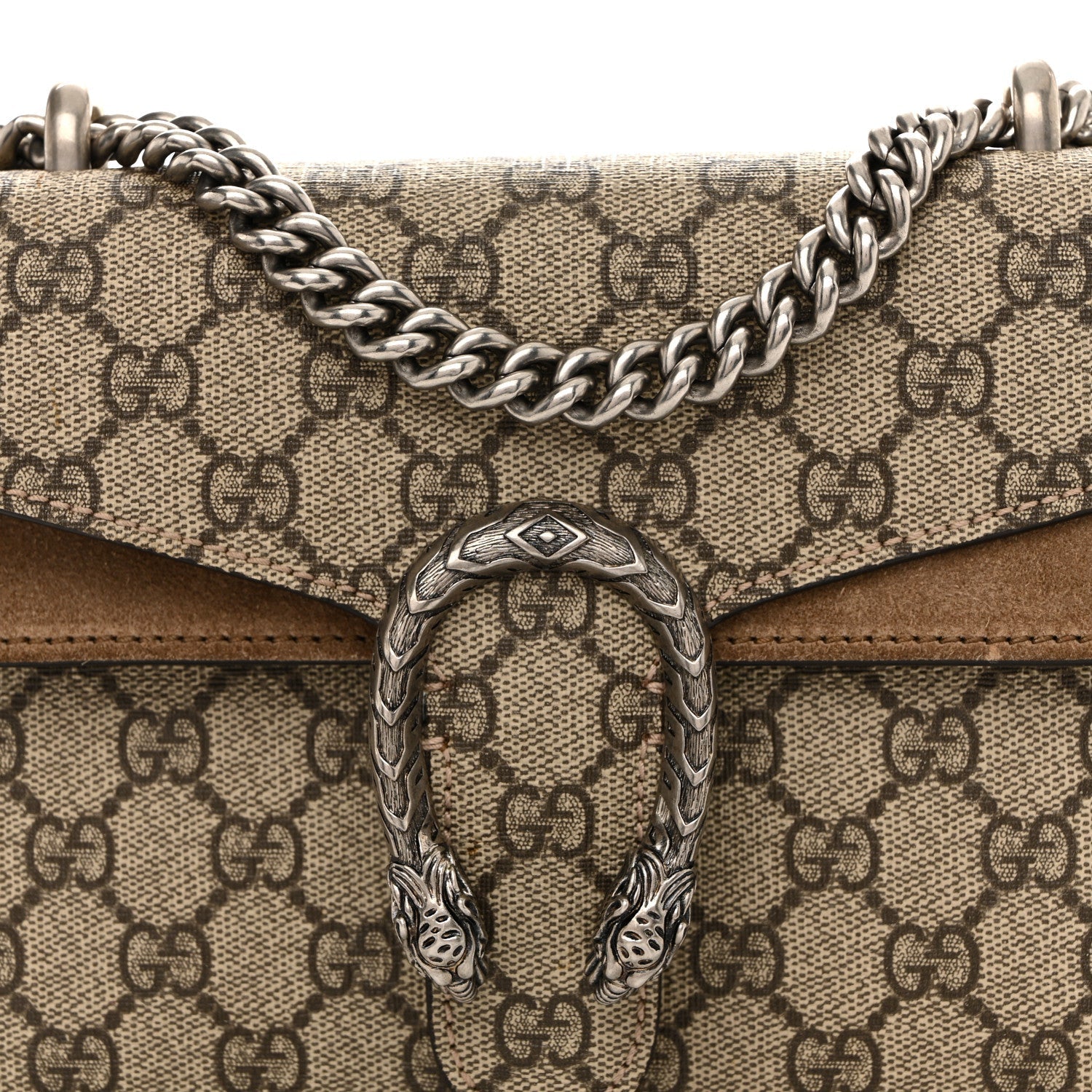GG Supreme Monogram Mini Dionysus Shoulder Bag Taupe