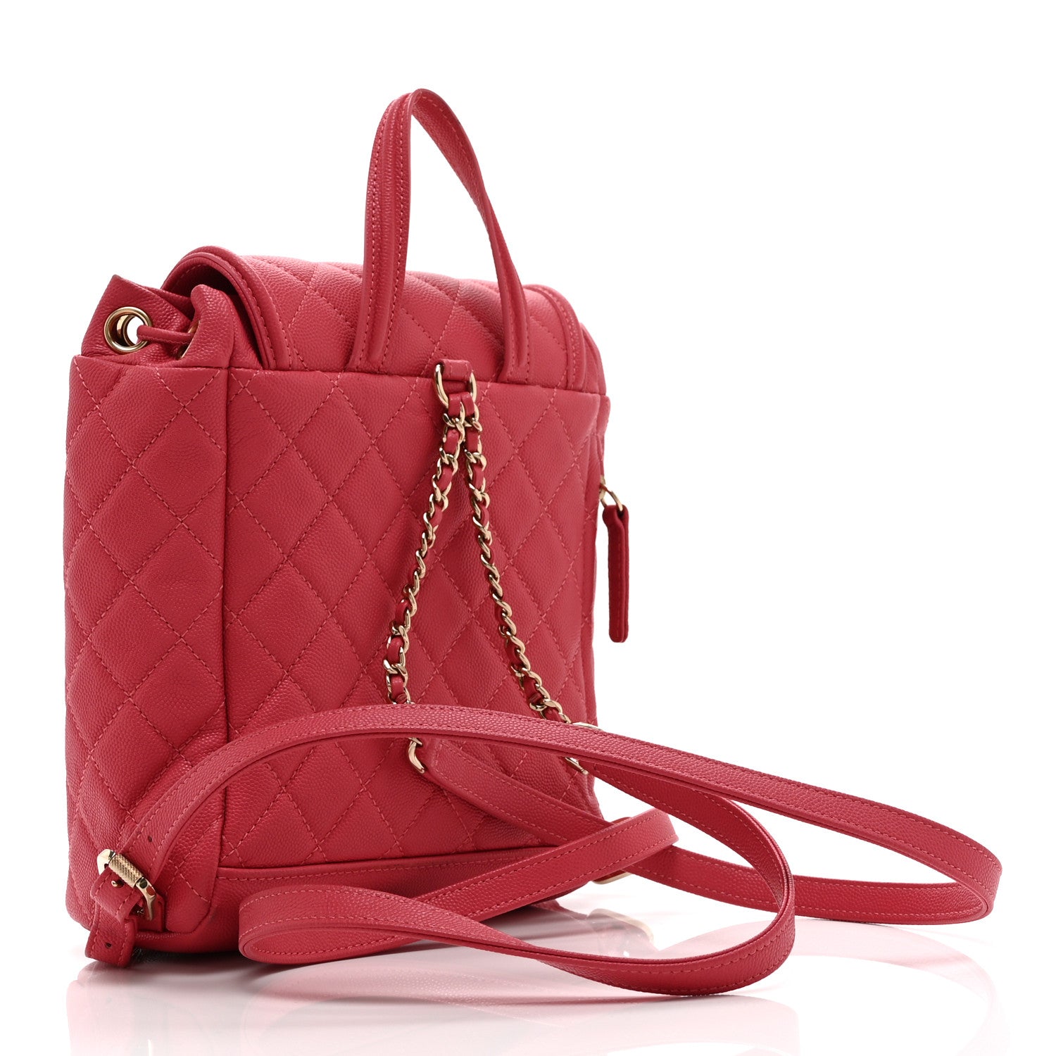 Caviar Quilted Small Filigree Backpack Pink