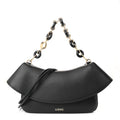 Smooth Calfskin Donut Chain Medium Ola Shoulder Bag Black