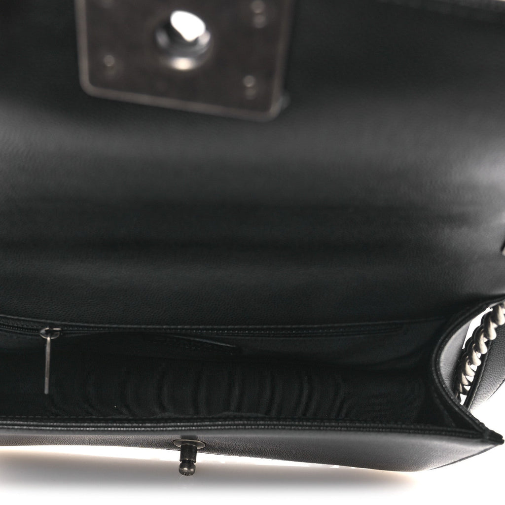 Caviar Quilted New Medium Boy Flap Black