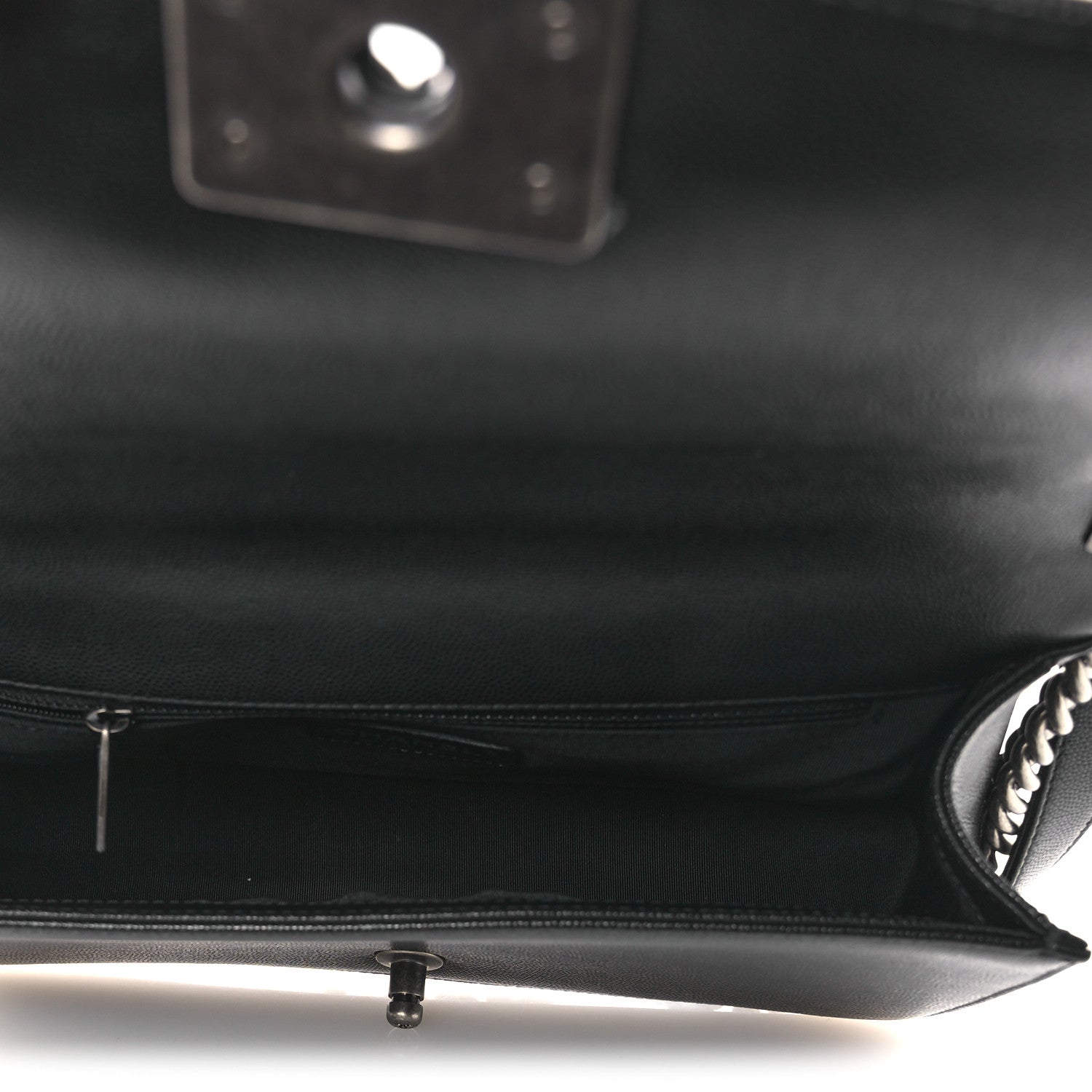 Caviar Quilted New Medium Boy Flap Black