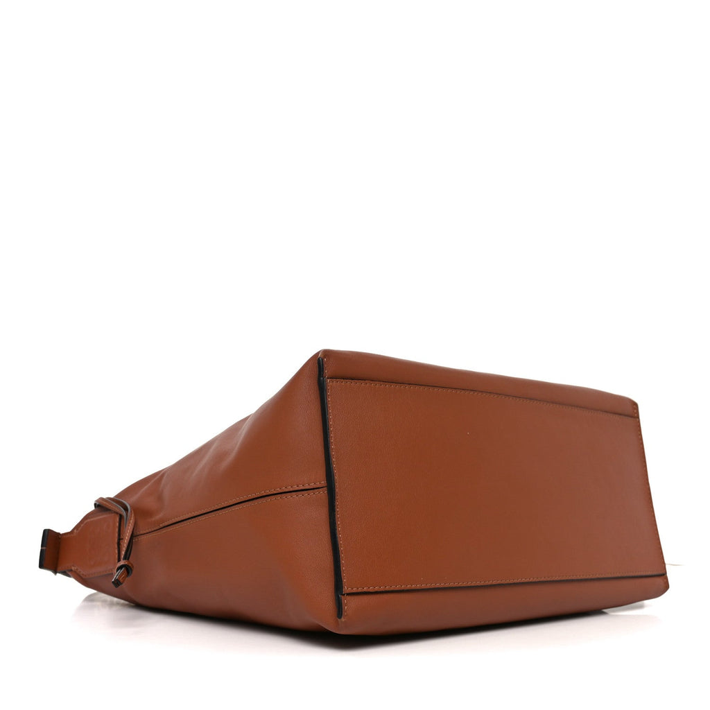 Supple Smooth Calfskin Jacquard Cubi Crossbody Bag Tan