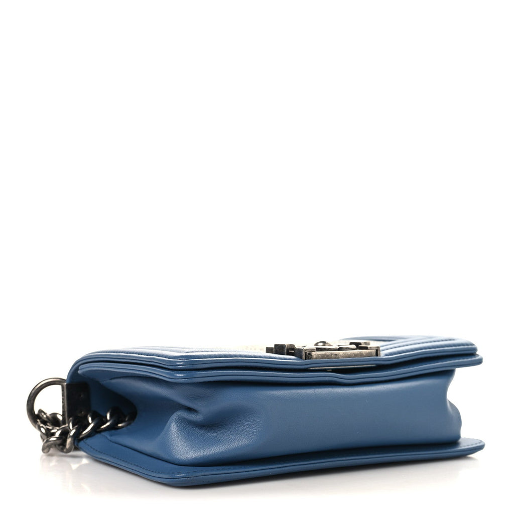 Galuchat Stingray Small Boy Flap Blue