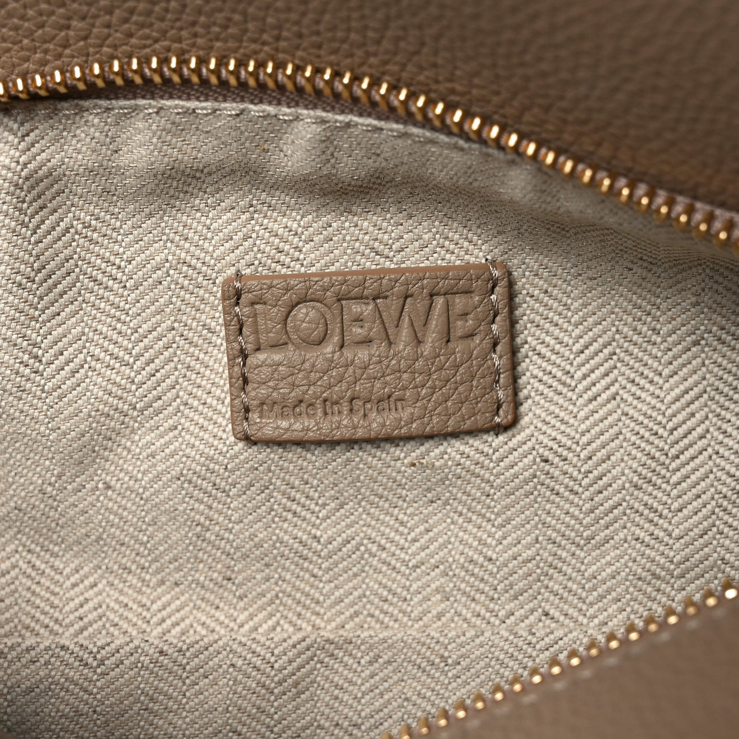 Grained Calfskin Small Puzzle Edge Bag Sand