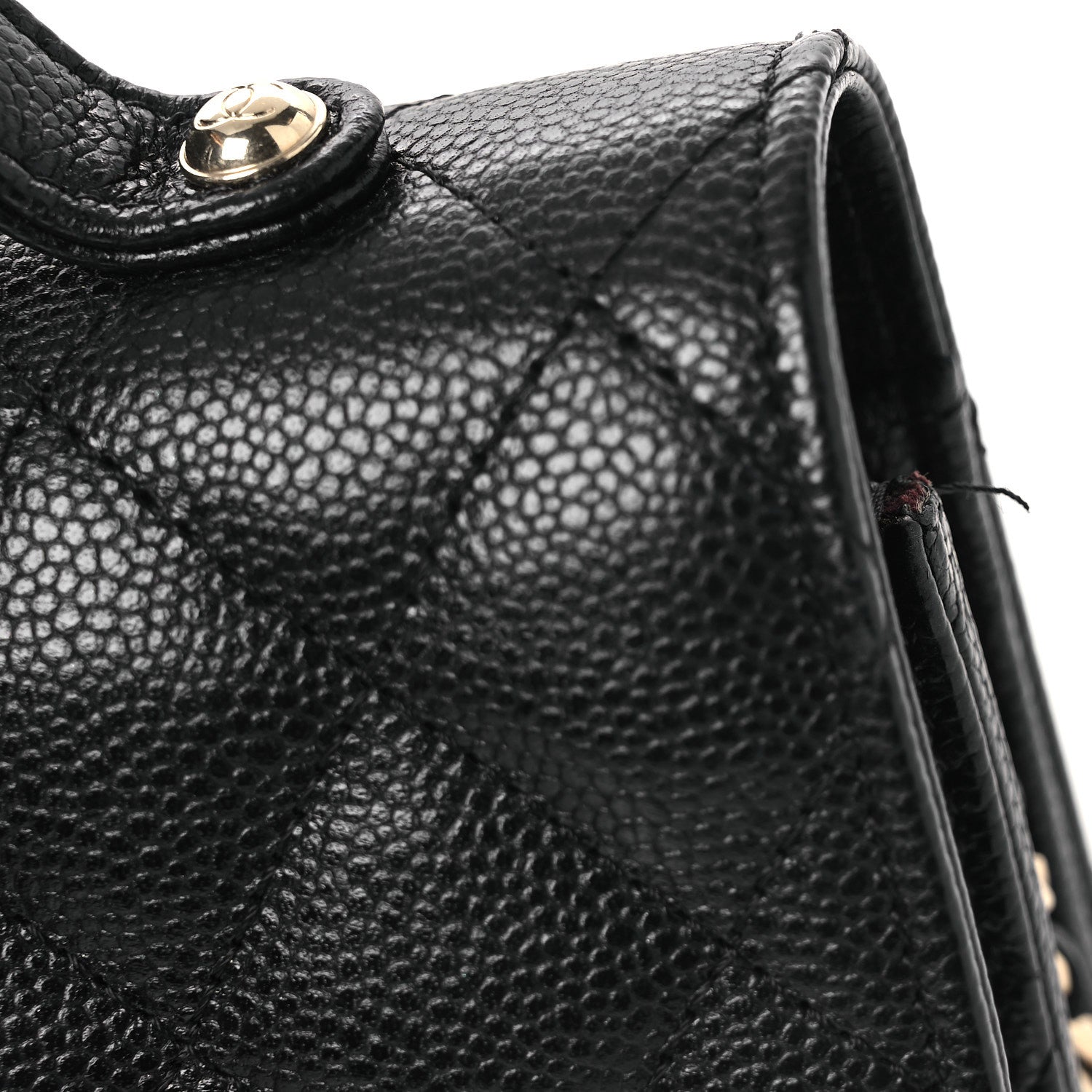 Caviar Quilted Business Affinity Clutch With Chain Black