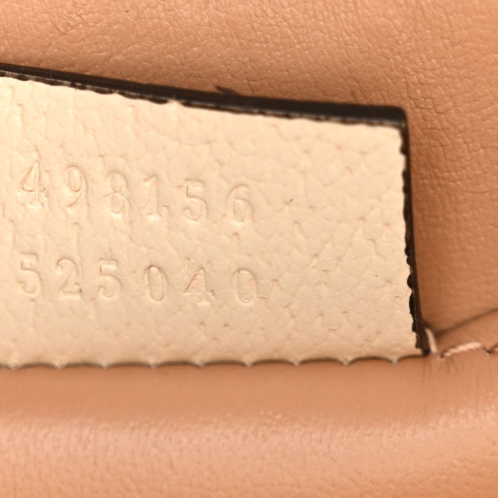 GG Supreme Monogram Berry Textured Dollar Calfskin Small Padlock Tote Beige Ebony Light Copper Mystic White