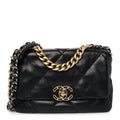 Lambskin Quilted Medium Chanel 19 Flap Black