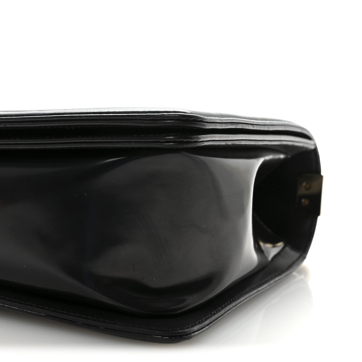 Iridescent Glazed Calfskin Quilted New Medium Boy Flap Black