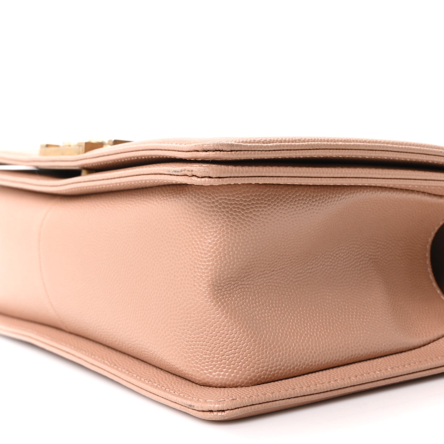 Caviar Quilted Medium Boy Flap Beige