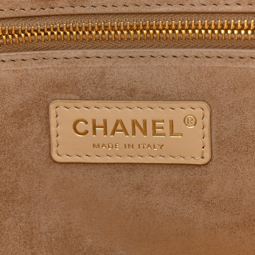 Calfskin Archetype Small Shopping Tote Beige